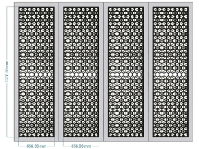 CNC mẫu cổng 4 cánh đơn giản nhất 2d