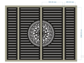 Cnc mẫu cổng 4 cánh mẫu đẹp chuẩn