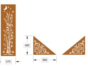 Cnc model hoa văn cổng trúc