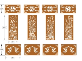 Cnc model tùng cúc trúc mai vạn sự như ý