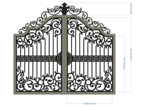 Cnc thiết kế cổng 2 cánh đẹp nhất hiện nay dxf