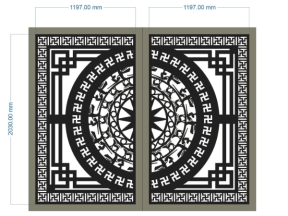 Cnc thiết kế cổng 2 cánh file cad đẹp nhất tháng 11
