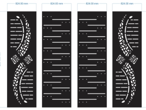 Cnc thiết kế cổng 4 cánh bản vẽ đơn giản trên dwg
