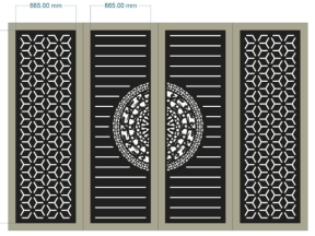 Cnc thiết kế cổng 4 cánh file cad đẹp tháng 7