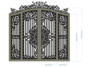 Cnc thiết kế cổng 4 cánh mới nhất tháng 11