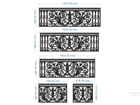 Cnc thiết kế lan can 5 kích thước thiết kế