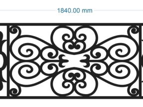 Cnc thiết kế lan can hoa văn đơn giản