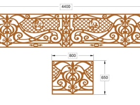 Cnc thiết kế lan can lộc phát dxf