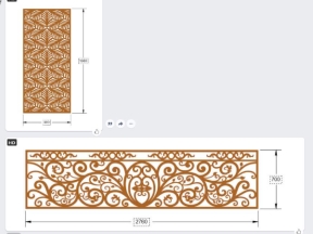Cnc thiết kế vách ngăn và lan can dxf