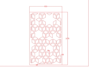 CNC vách ngăn họa tiết đơn giản file 2d