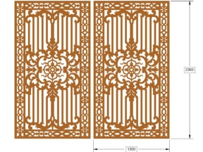 Cổng 2 cánh cnc mới model dxf
