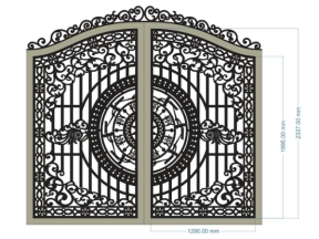 Cổng 2 cánh cnc mới nhất cad