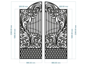 Cổng 2 cánh model dxf đẹp mắt