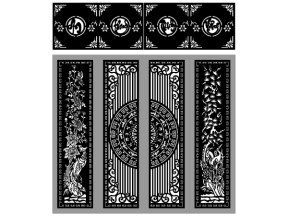 Cổng 4 cánh an khang thịnh vượng model dxf