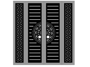 Cổng 4 cánh bông tuyết cnc đẹp