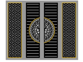 Cổng 4 cánh bông tuyết cnc hồ sơ