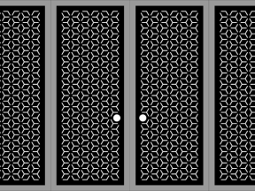Cổng 4 cánh bông tuyết dxf đẹp mắt