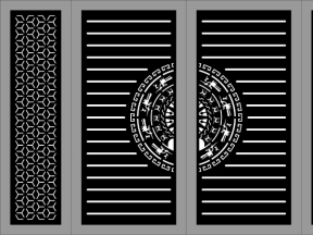 Cổng 4 cánh cnc cực đẹp bản vẽ