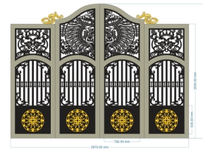 Cổng 4 cánh cnc dxf mới nhất