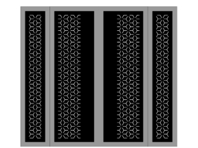 Cổng 4 cánh cnc file cad dxf đẹp mắt nhất