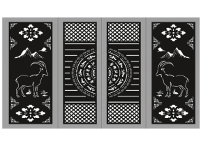 Cổng 4 cánh dê trống đồng cnc hot