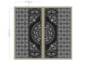Cổng 4 cánh DXF mới 2026
