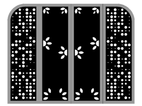 Cổng 4 cánh hoa đẹp cnc