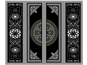 Cổng 4 cánh họa tiết Mandala cnc