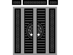 Cổng 4 cánh hoa văn bông tuyết cnc