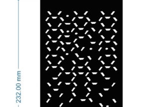 Cổng 4 cánh hoa văn đa giác cnc dxf đẹp