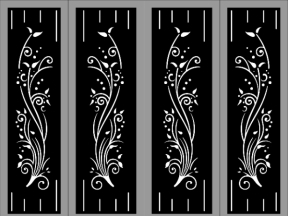 Cổng 4 cánh hoa văn đẹp cnc