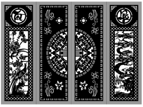 Cổng 4 cánh tài lộc cnc cực đẹp