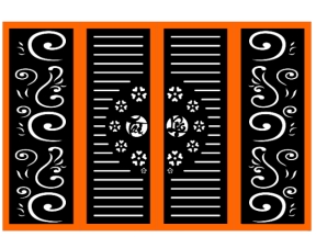 Cổng 4 cánh tài lộc phong cách hiện đại CNC