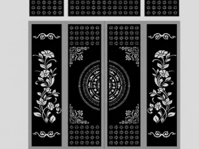 Cổng 4 cánh trống đồng dây leo cnc