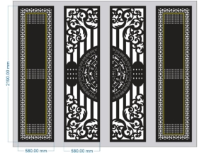 Cổng 4 cánh trống đồng mới nhất 2026