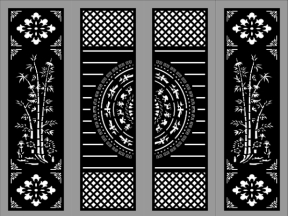 Cổng 4 cánh trúc trống đồng cnc