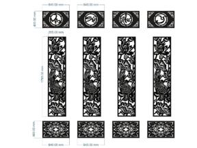 Cổng 4 cánh Vạn Sự Như Ý cnc file dxf đẹp