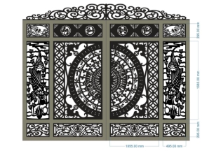 Cổng an khang thịnh vượng cá chép cnc