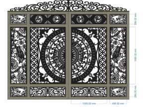 Cổng an khang thịnh vượng và chim cnc