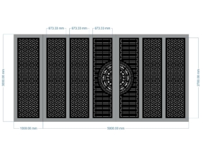 Cổng bông tuyết trống đồng 7 cánh cnc