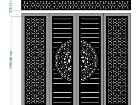 Cổng bông tuyết trống đồng cnc