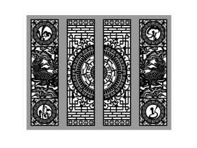 Cổng cá chép 4 cánh cnc