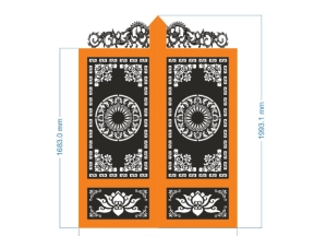 Cổng cắt cnc thiết kế hoa văn hiện đại