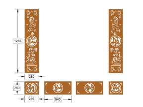 Cổng cnc phát tài phát lộc model dxf mới nhất 2025