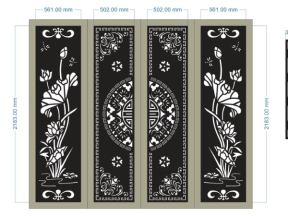 Cổng tài lộc 4 cánh hoa sen