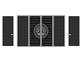 Cổng trống đồng bông tuyết 2 cánh phụ cnc