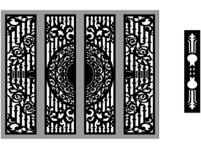 Cổng trống đồng hoa văn mới nhất 4 cánh cnc
