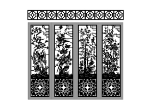 Cổng tứ quý cnc cực đẹp