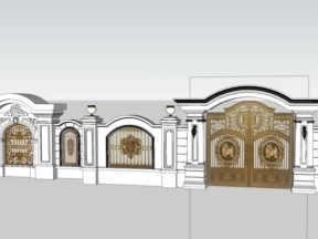 Cổng và hàng rào CNC file sketchup đẹp