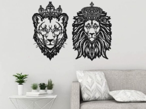Corel thiết kế mẫu Sư tử Decor trang trí phòng khách